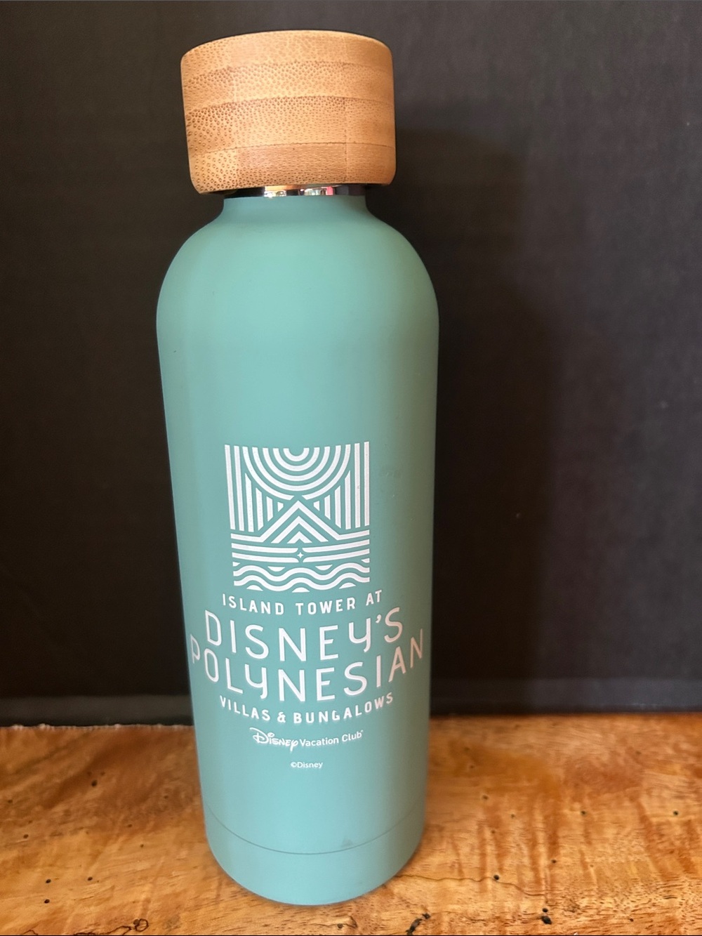 Disney’s Polynesian Villas and Bungalows Stainless Steel Water Bottle Bamboo Cap